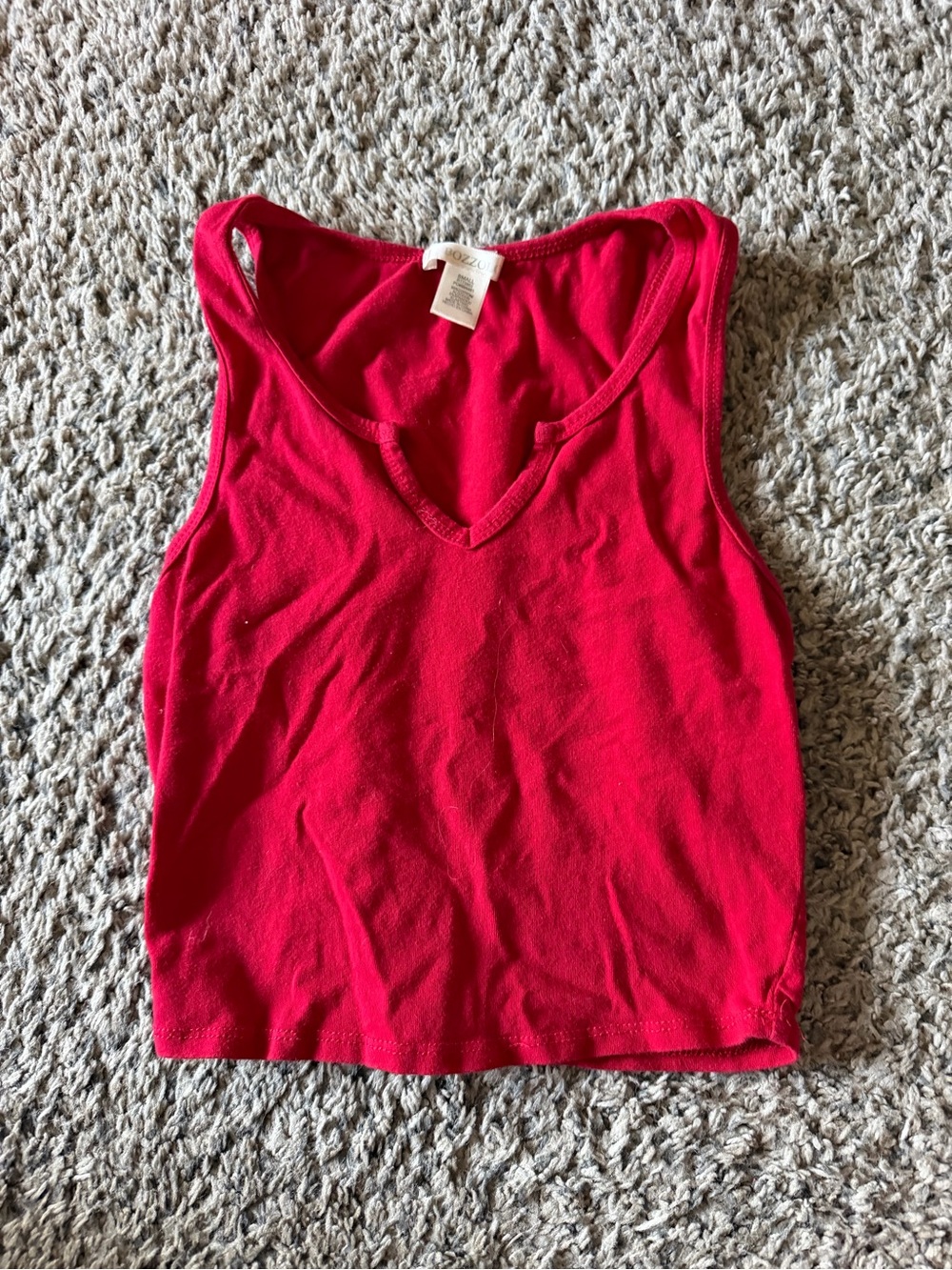 Bozzolo Bright Red V-Neck Tank Top